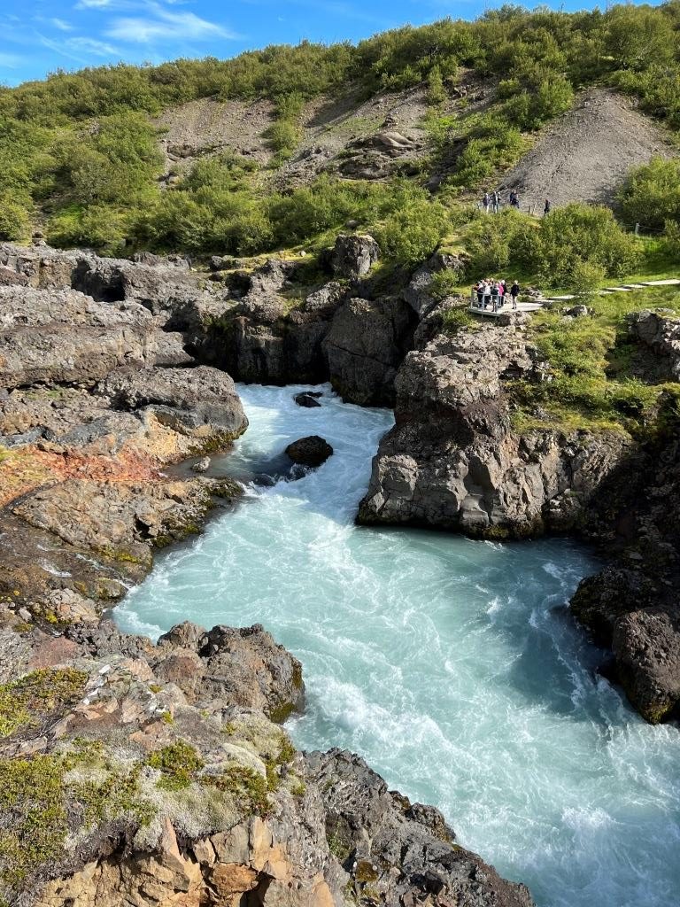 Barnafoss waterfall 